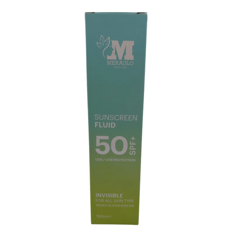 فلوئید ضد آفتاب بدون رنگ صورت مراگلو SPF 50 مدل 01 محافظ در برابر اشعه UVB و UVA مناسب برای انواع پوست حجم 100 میلی‌لیتر