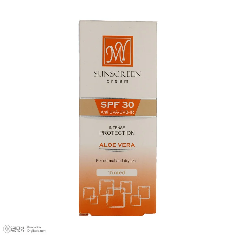 کرم ضدآفتاب رنگی مای مدل SPF30، مناسب پوستهای خشک و معمولی، حجم 50 میلیلیتر