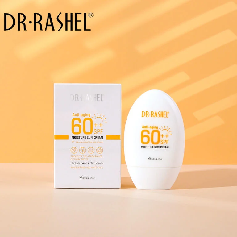 کرم ضد آفتاب بدون رنگ دکتر راشل SPF60 مدل 001 محافظ UVA ،UVB، ضد آب، مناسب انواع پوست حجم 60 میلی‌لیتر