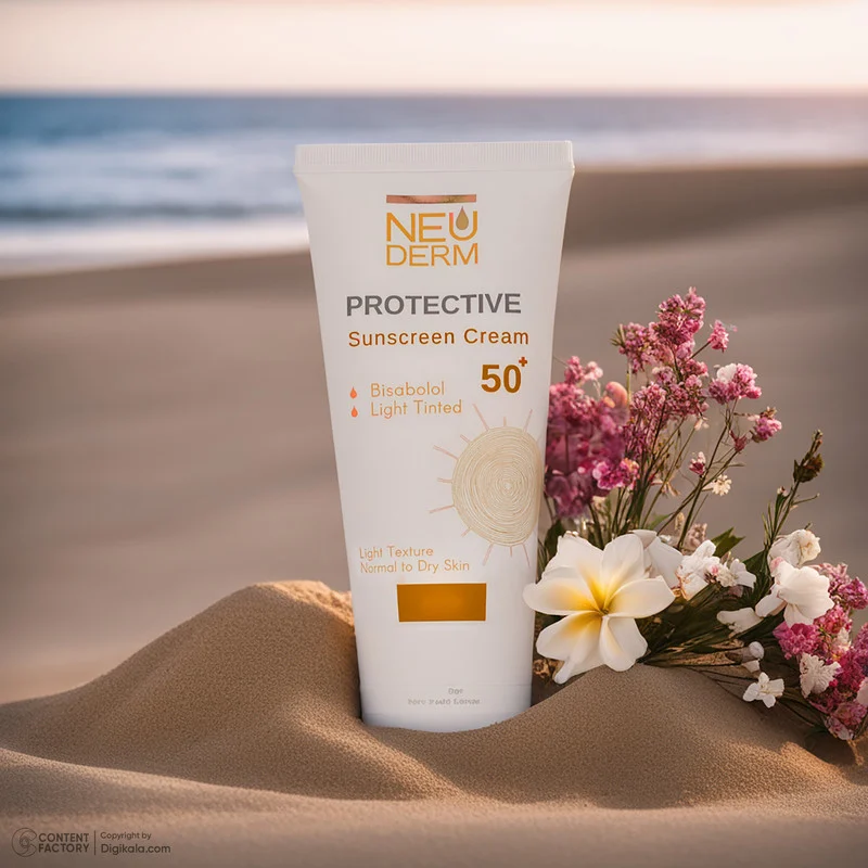 کرم ضد آفتاب بدون رنگ نئودرم SPF 50 مدل Highly Protective ‌مناسب پوست های نرمال تا خشک حجم 50 میلی‌لیتر