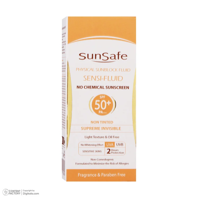 کرم ضدآفتاب سان‌سیف مدل سنسی فلوئید +SPF50، حجم 50 میلی‌لیتر