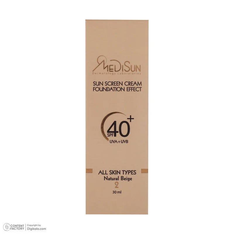 کرم ضد آفتاب رنگی مدیسان SPF 40 مدل 05 ‌مناسب انواع پوست‌ حجم 30 میلی‌لیتر