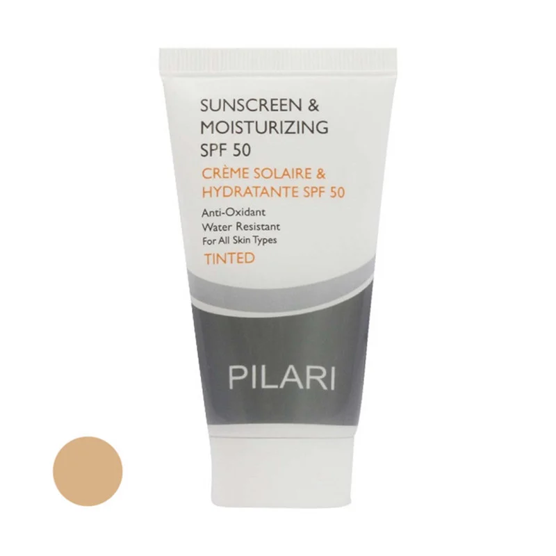 کرم ضد آفتاب رنگی پیلاری SPF 50 مدل TINTED ‌مناسب پوست‌های حجم میلی‌لیتر