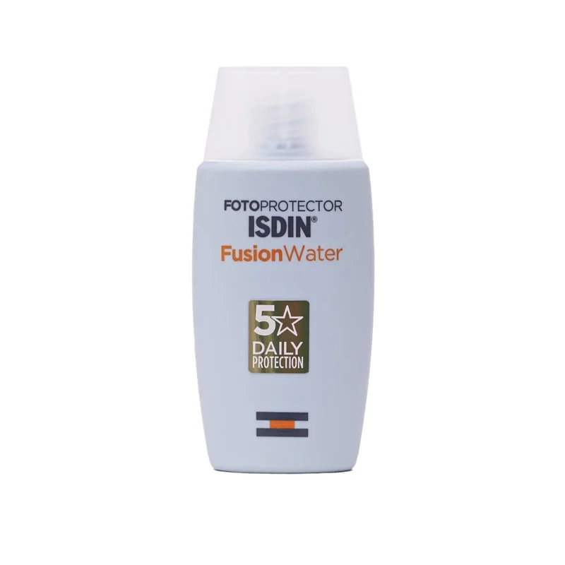 کرم ضد آفتاب بدون رنگ ایزدین SPF 50 مدل فیوژن واتر مناسب انواع پوست حجم 50 میلی‌لیتر