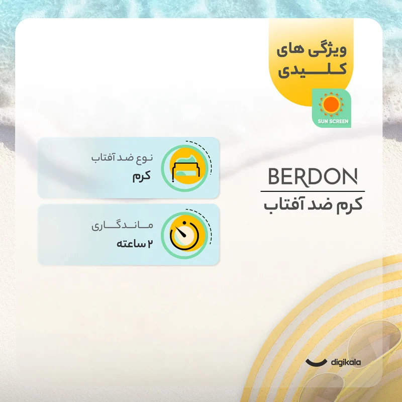 کرم ضدآفتاب بردون مدل SPF50، مناسب پوستهای چرب و آکنه ای، حجم 50 میلیلیتر