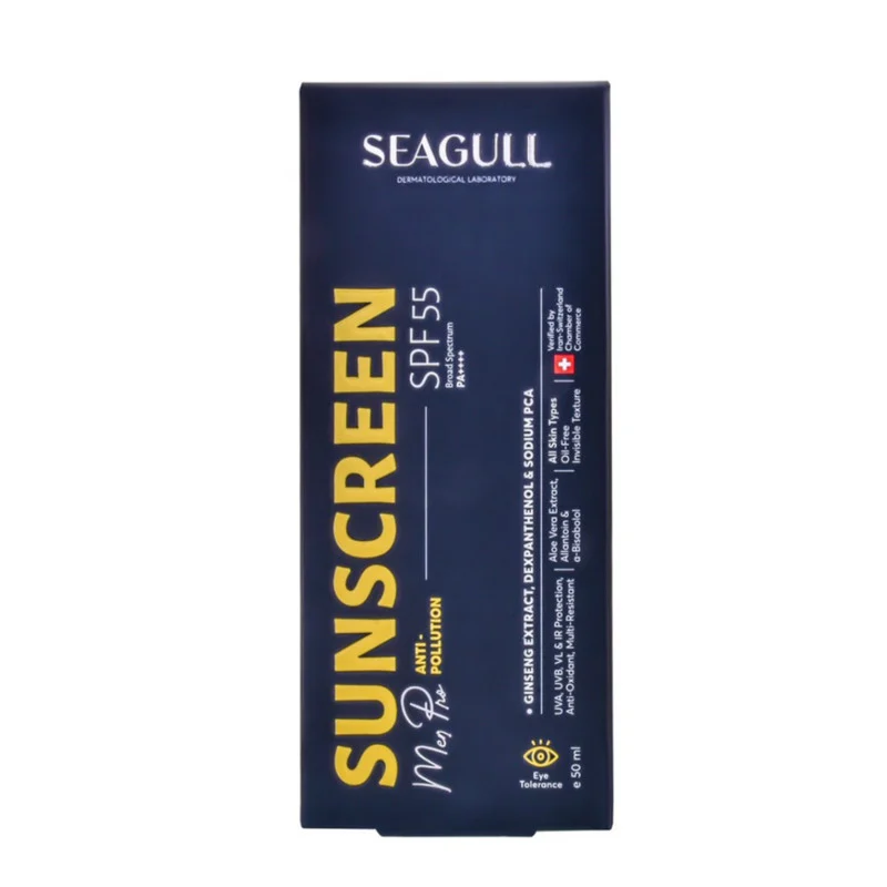 کرم ضد آفتاب بدون رنگ سی گل spf55 مدل aloe_vera مناسب انواع پوست حجم 50 میلی‌لیتر