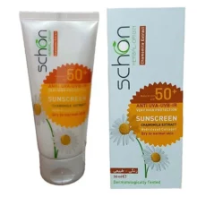 کرم ضد آفتاب رنگی شون SPF 50 مدل Chamomile Extract مناسب پوست های خشک حجم 50 میلی لیتر