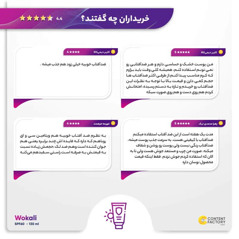 لوسیون ضدآفتاب بی‌رنگ ووکالی مدل SPF60 مناسب انواع پوست، حجم 130 میلی‌لیتر