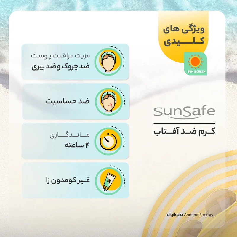 کرم ضدآفتاب و ضدچروک سانسیف، حجم 50 میلیلیتر