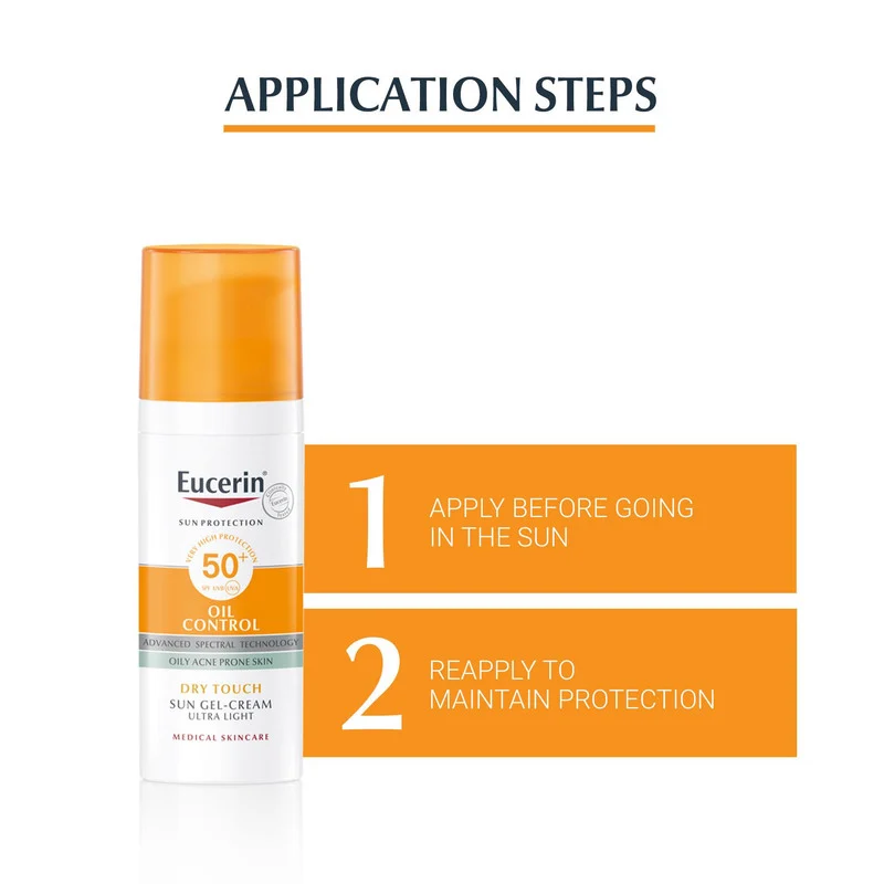 لوسیون ضد آفتاب بدون رنگ اوسرین SPF 50 مدل control ‌مناسب پوست‌های چرب حجم 75 میلی‌لیتر