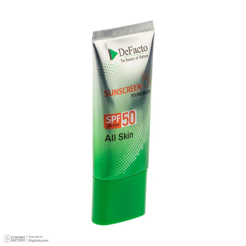کرم ضد آفتاب رنگی صورت دیفکتو SPF 50 مدل NB ‌محافظ در برابر اشعه UVA،UVB مناسب برای انواع پوست حجم 50 میلی‌لیتر
