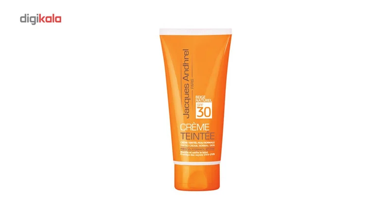 کرم ضد آفتاب رنگی ژاک آندرل پاریس SPF 30 مدل TINTED مناسب پوست های خشک و معمولی حجم 50 میلی لیتر