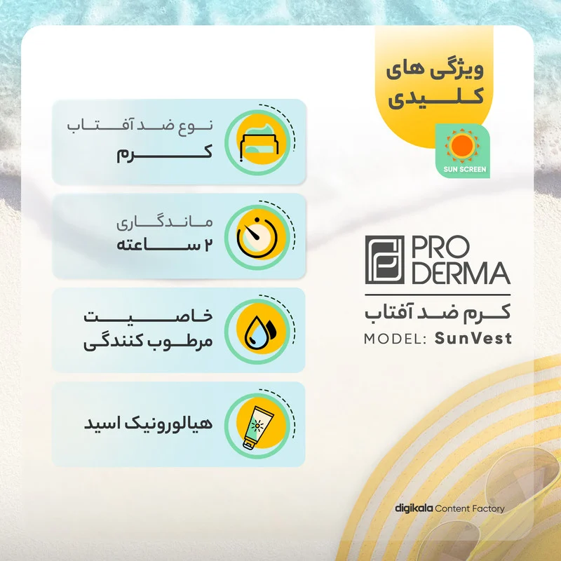 کرم ضدآفتاب و مرطوب‌کننده پرودرما مدل SPF60، حجم 40 میلی‌لیتر