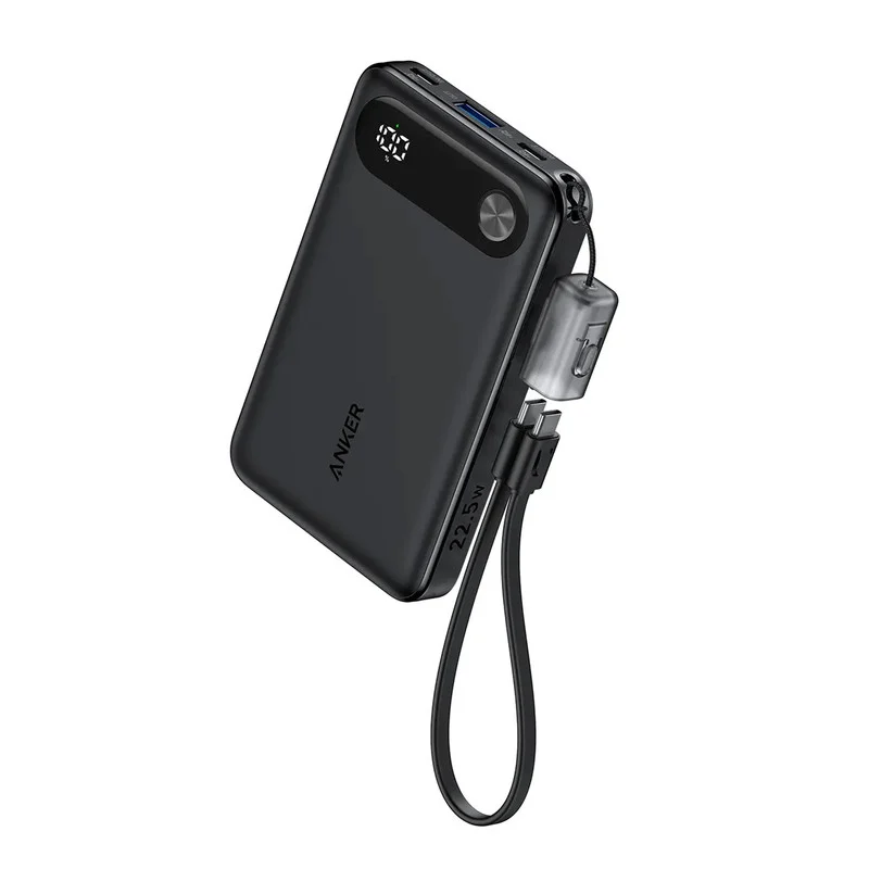 پاوربانک 22.5 وات انکر مدل A1257 ظرفیت 10000 میلی آمپر ساعت به همراه کابل USB-C