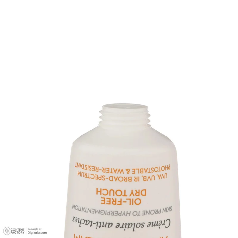 کرم ضدآفتاب بی‌رنگ درماتیپیک SPF50 مدل Anti spot مناسب انواع پوست، حجم 40 میلی‌لیتر