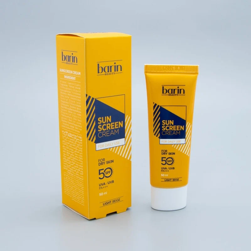 کرم ضد آفتاب رنگی بارین بیوتی SPF 50 مدل LB ‌مناسب پوست‌ های خشک حجم 50 میلی‌ لیتر