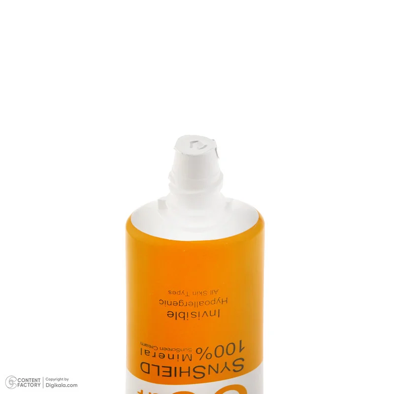 کرم ضد آفتاب بدون رنگ ساین اسکین SPF 50 مدل SYN Shield Mineral ‌محافظ UVA ،UVB، ضد حساسیت، مناسب انواع پوست‌ حجم 50 میلی‌لیتر