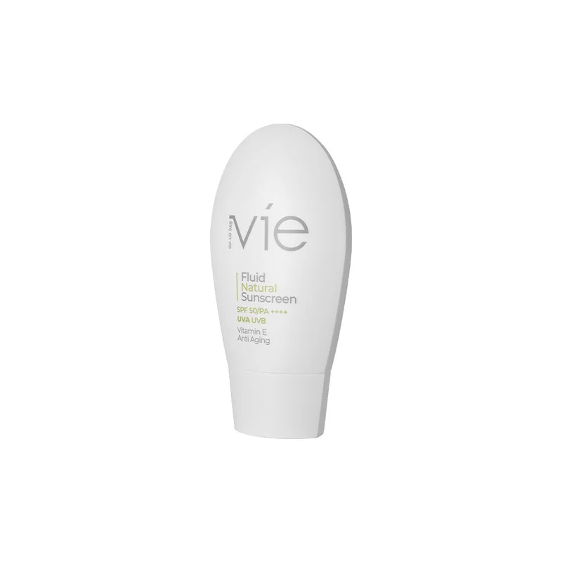 فلوئید ضدفلوئید ضد آفتاب بی‌رنگ صورت وی إتقه إِن وی SPF 50 مدل Vie 103 Fluid Natural Sunscreen ‌مناسب برای انواع پوست حجم 50 میلی‌لیتر