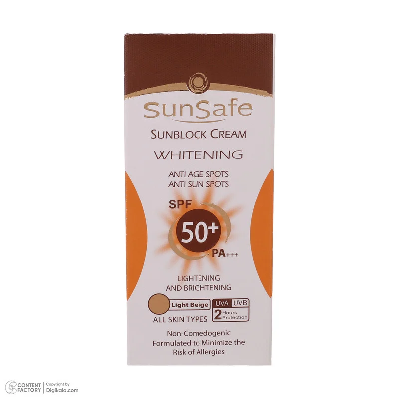 کرم ضد آفتاب رنگی سان سیف SPF 50 مدل 002 ‌مناسب برای انواع پوست‌ حجم 50 میلی لیتر