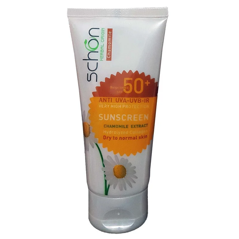کرم ضد آفتاب رنگی شون SPF 50 مدل Chamomile Extract مناسب پوست های خشک حجم 50 میلی لیتر