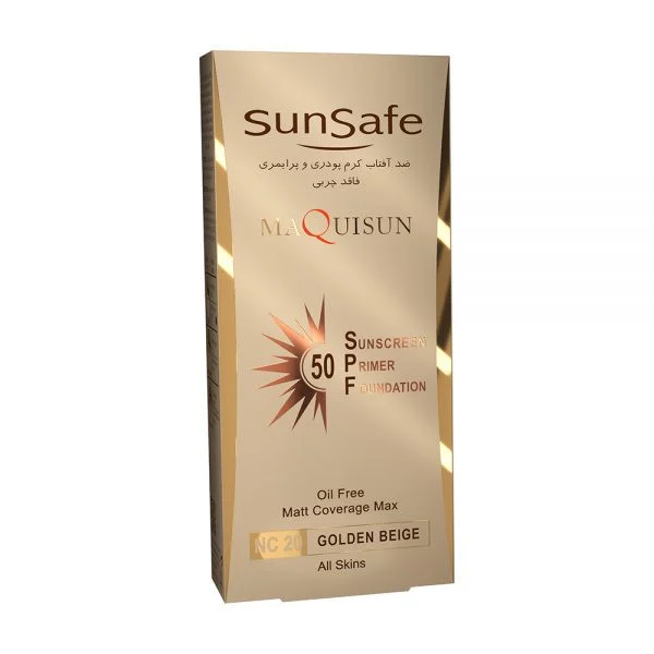 کرم ضد آفتاب رنگی سان سیف، SPF50، مدل NC20، مناسب انواع پوست با تنالیته متوسط و حجم 40 میلی‌لیتر، محافظت‌کننده در برابر اشعه‌های UVA و UVB، دارای فرمولاسیون فاقد چربی، با ماندگاری 2 ساعته