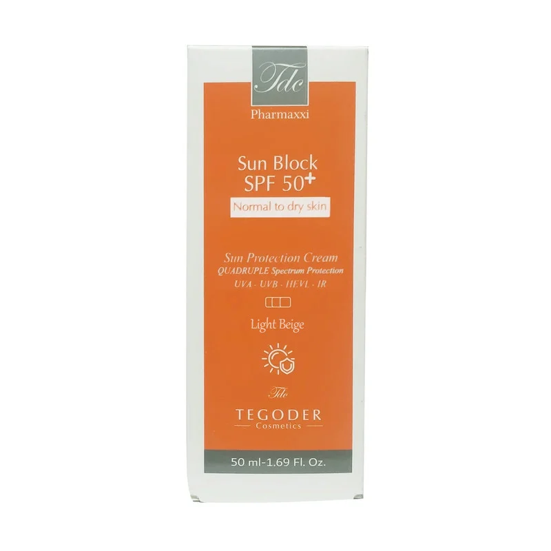 کرم ضد آفتاب رنگی صورت تگودر SPF 50 مدل LB ‌محافظ UVA ،UVB و PA+++ مناسب برای پوست خشک و حساس حجم 50 میلی‌لیتر