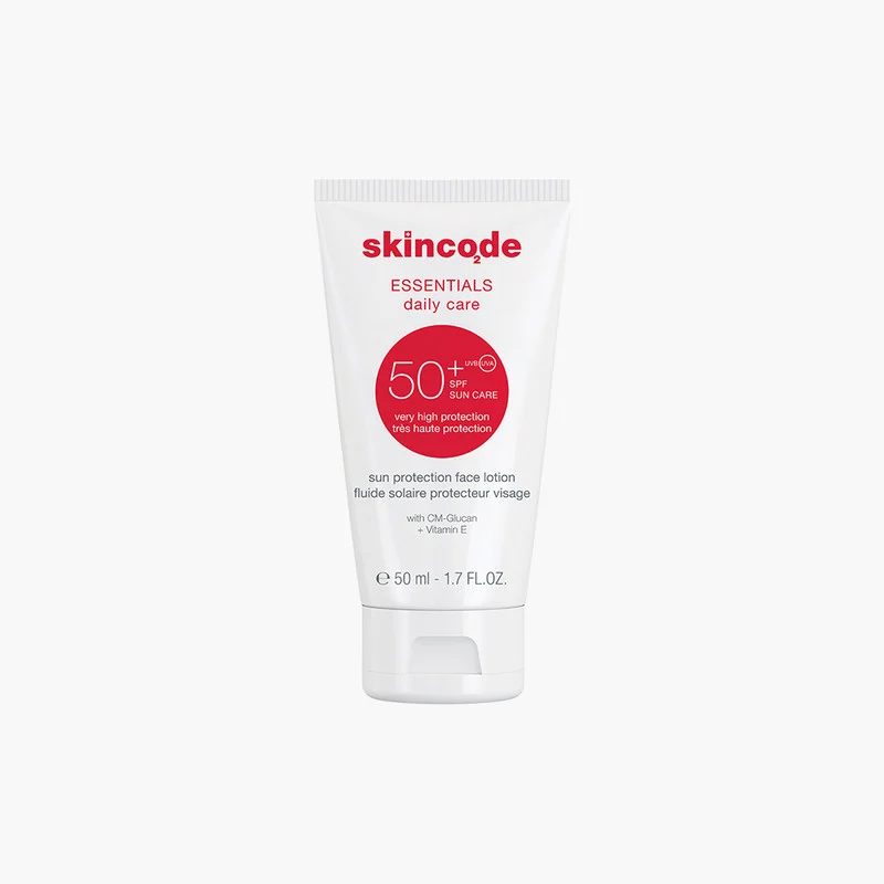لوسیون ضد آفتاب بیرنگ صورت، بدن اسکین کد SPF 50 مدل LOTION محافظ در برابر UVA/UVB مناسب برای انواع پوست حجم 50 میلیلیتر
