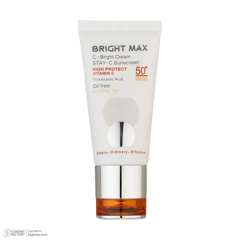 کرم ضدآفتاب رنگی برایت مکس SPF50 مدل C-B ‌مناسب انواع پوست، حجم 50 میلی‌لیتر