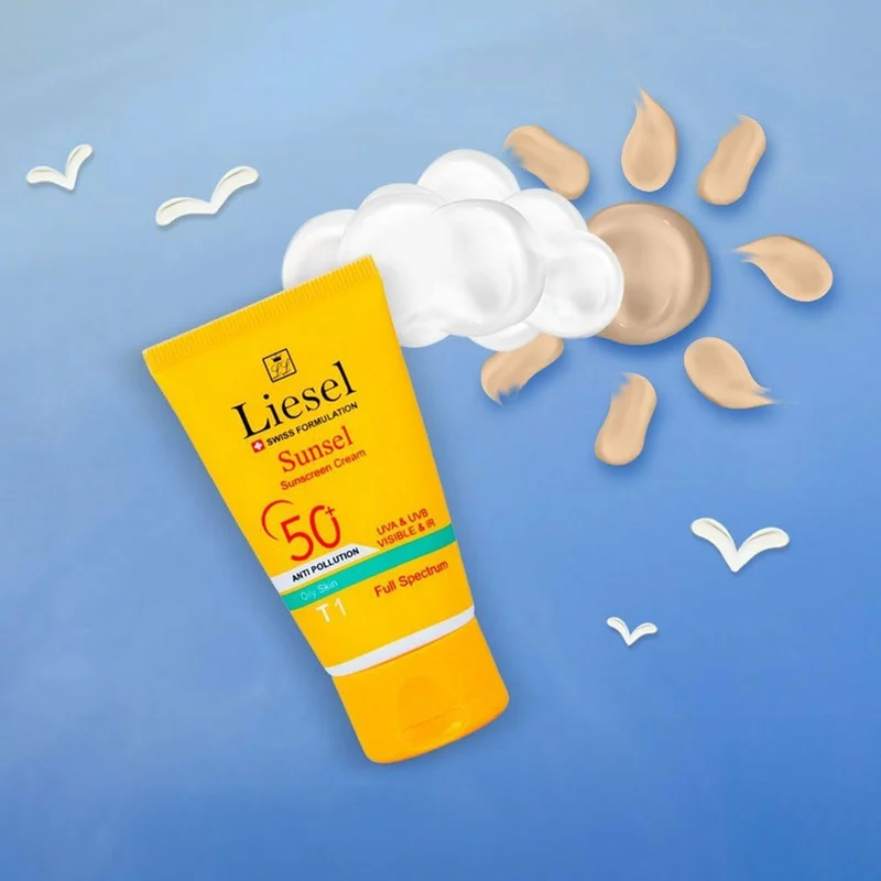 کرم ضد آفتاب رنگی لایسل SPF50 مدل 445 T2 Sunsel مناسب پوست های مختلط حجم 40 میلی لیتر