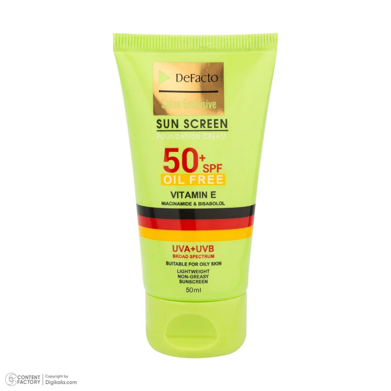 کرم ضد آفتاب رنگی صورت دیفکتو SPF 50 مدل 01 ‌مناسب برای پوست های چرب حجم 50 میلی‌لیتر
