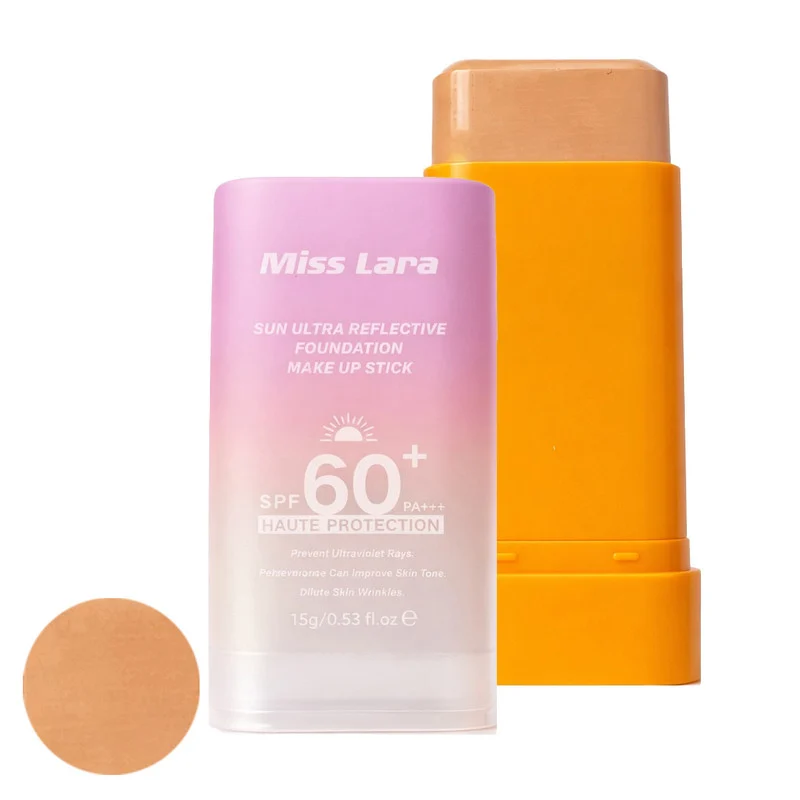 استیک ضد آفتاب رنگی صورت میس لارا SPF 60 مدل Haute شماره 34 محافظ UVA ،UVB مناسب برای انواع پوست حجم 30 میلی‌لیتر