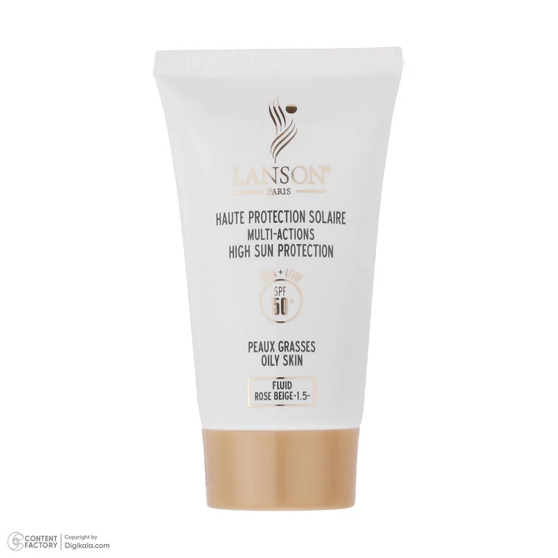 کرم ضدآفتاب رنگی لانسون SPF50 مدل مالتی اکشن، مناسب پوست‌های چرب، حجم 40 میلی‌لیتر