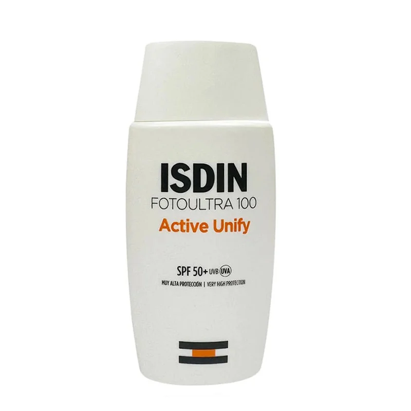 کرم ضدآفتاب بدون رنگ ایزدین SPF50 مدل FOTOULTRA 100 ACTIVE UNIFY ‌مناسب انواع پوست، حجم 50 میلی‌‌لیتر