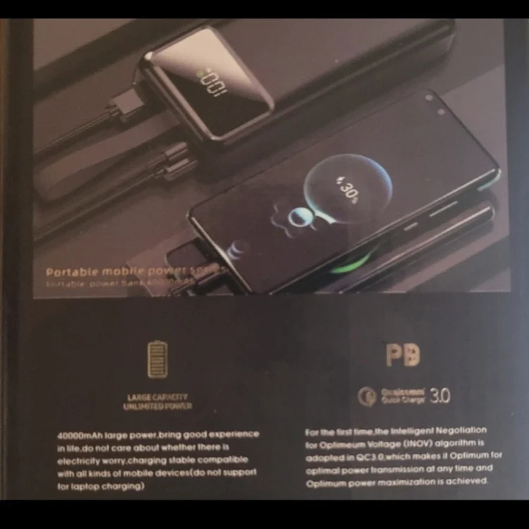 پاوربانک مدل 40000mah3.7v ظرفیت 40000 میلی آمپر ساعت