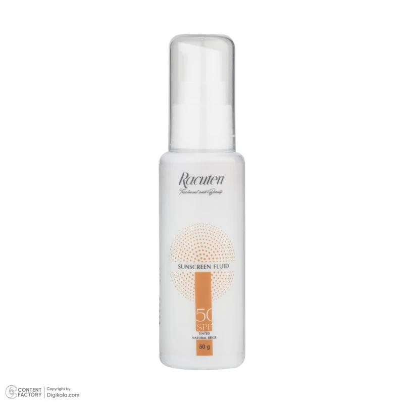 فلوئید ضد آفتاب رنگی راکوتن SPF 50 مدل 01 محافظ UVA/UVB/IR مناسب پوست چرب و مختلط وزن 50 گرم