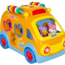 اسباب بازی آموزشی هولی تویز مدل Happy Bus کد H6 به همراه عروسک مافین