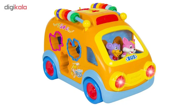 اسباب بازی آموزشی هولی تویز مدل Happy Bus کد H6 به همراه عروسک مافین