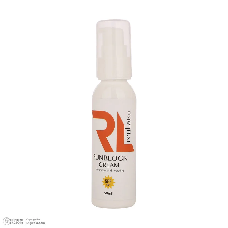کرم ضد آفتاب بی‌رنگ صورت ری لاکو SPF 50 مدل Vitamin E ‌محافظ UVA،UVB مناسب برای انواع پوست‌ حجم 50 میلی‌لیتر