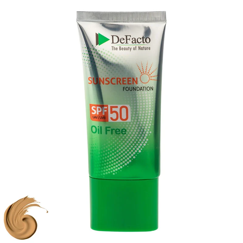 کرم ضد آفتاب رنگی صورت دیفکتو SPF 50 مدل LB ‌محافظ در برابر اشعه UVA،UVB مناسب برای پوست‌ چرب حجم 50 میلی‌لیتر
