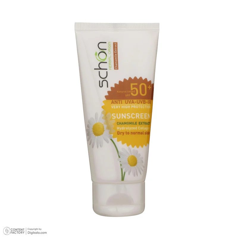 کرم ضد آفتاب رنگی شون، 50 SPF، مدل Herbal Origin، مناسب پوست خشک تا نرمال تنالیته رنگ متوسط و حجم 50 میلی‌لیتر، محافظت کننده در برابر اشعه UVA، UVB، IR، بافت سبک و فاقد چربی، بدون ایجاد سفیدی، آبرسان، ضد التهاب و قرمزی، نرم کننده، با ماندگاری 2 ساعته