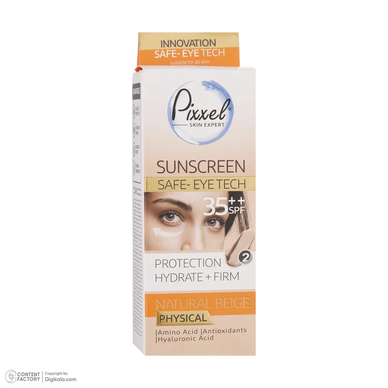 کرم ضدآفتاب رنگی پیکسل SPF35 مدل physical ‌مناسب انواع پوست، حجم 50 میلی‌لیتر