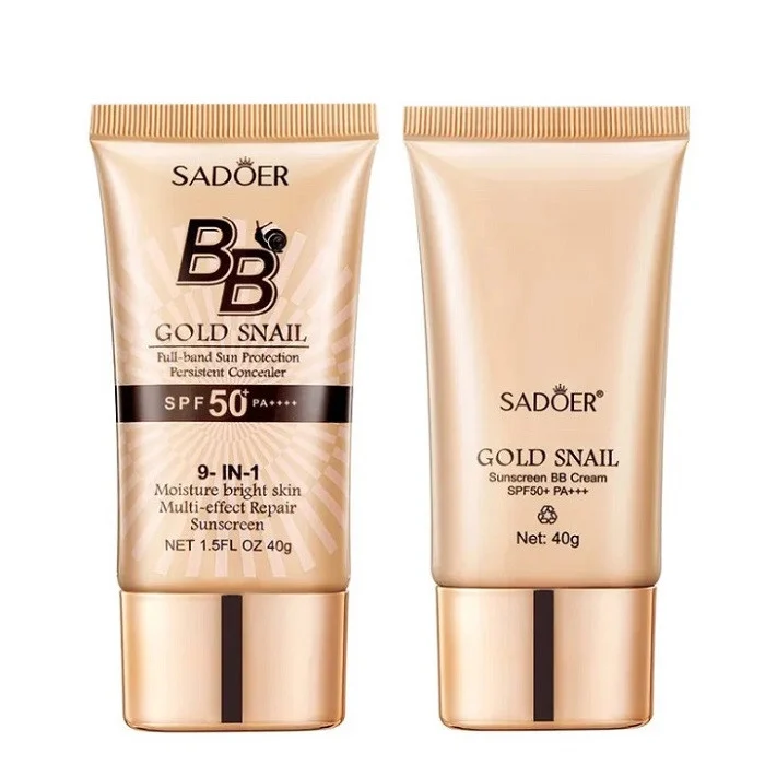 کرم ضدآفتاب رنگی سادور SPF 50 مدل حلزون محافظ UVA و ++++PA آبرسان مناسب انواع پوست حجم 40 میلی لیتر