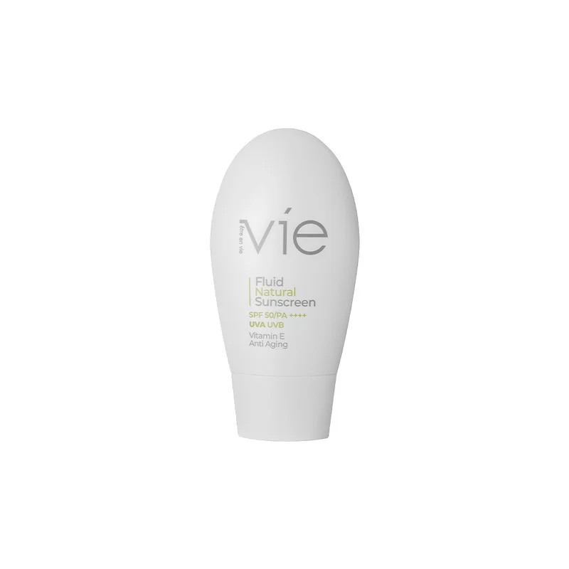 فلوئید ضدفلوئید ضد آفتاب بی‌رنگ صورت وی إتقه إِن وی SPF 50 مدل Vie 103 Fluid Natural Sunscreen ‌مناسب برای انواع پوست حجم 50 میلی‌لیتر