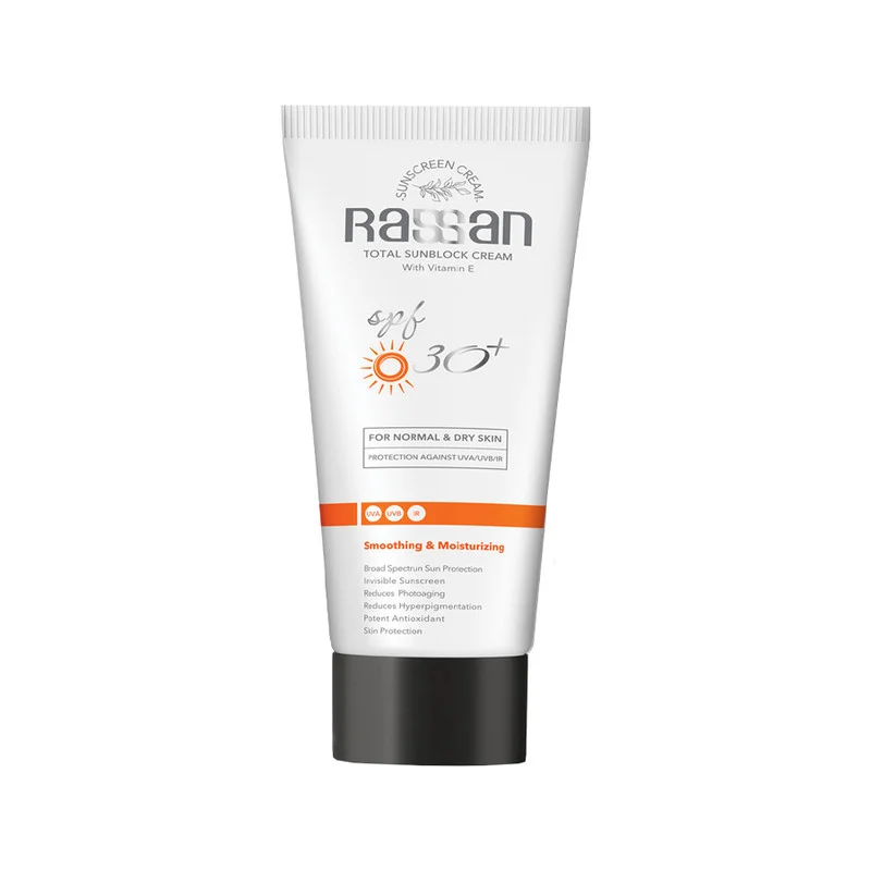 کرم ضد آفتاب بدون رنگ راسن SPF 30 مدل spectrun ‌مناسب پوست‌های معمولی حجم 40 میلی‌ لیتر