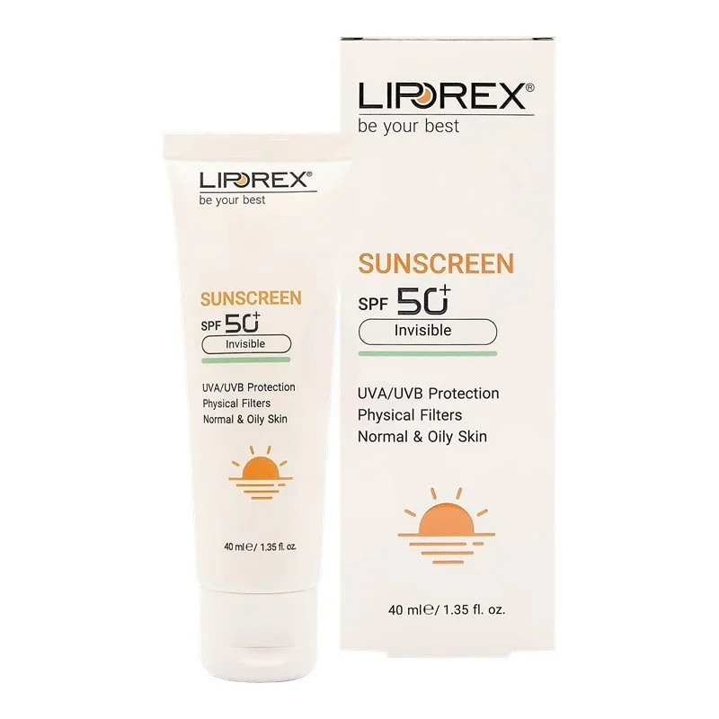 کرم ضد آفتاب بدون رنگ لیپورکس SPF 50 مدل I-O Physical ‌مناسب پوست‌های چرب حجم 40 میلی‌لیتر
