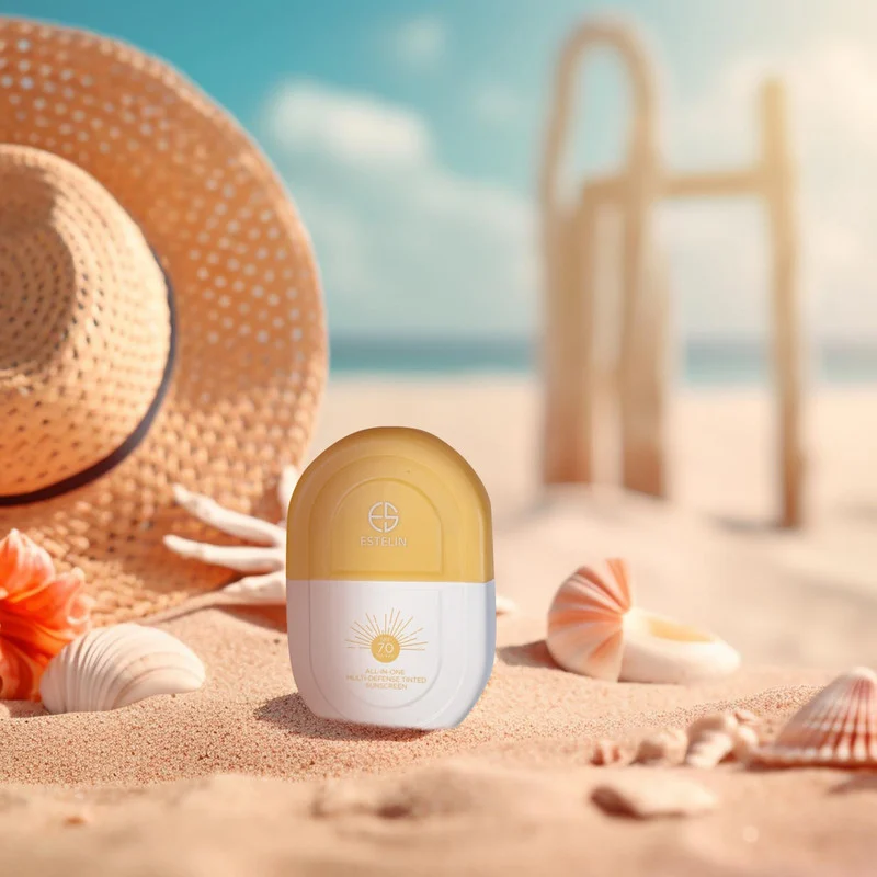 کرم ضدآفتاب رنگی استیلن SPF70 مدل All-In-One مناسب برای انواع پوست، حجم 60 میلیلیتر