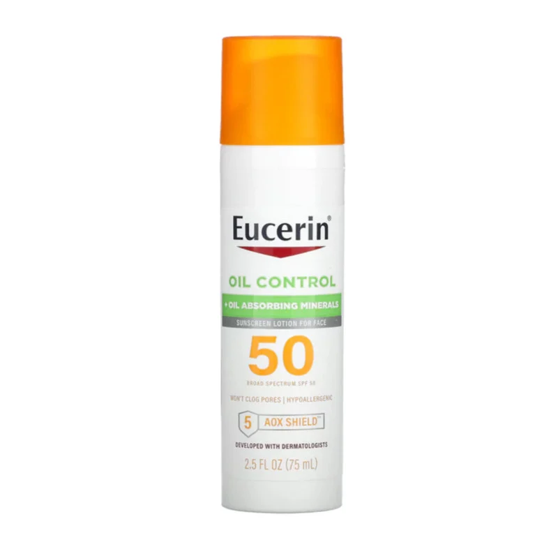لوسیون ضد آفتاب بدون رنگ اوسرین SPF 50 مدل control ‌مناسب پوست‌های چرب حجم 75 میلی‌لیتر