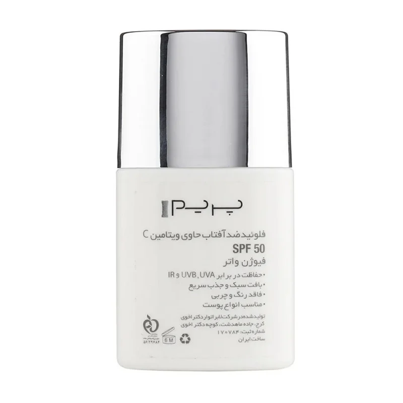 فلوئید ضدآفتاب بی‌رنگ پرایم SPF50 مدل C-Prime Fusion Water مناسب انواع پوست، حجم 40 میلی‌لیتر