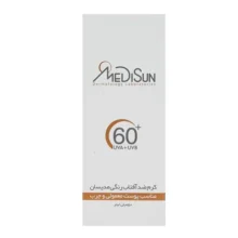 کرم ضد آفتاب رنگی مدیسان SPF 60 مدل Tinted مناسب پوستهای چرب و معمولی حجم 50 میلیلیتر