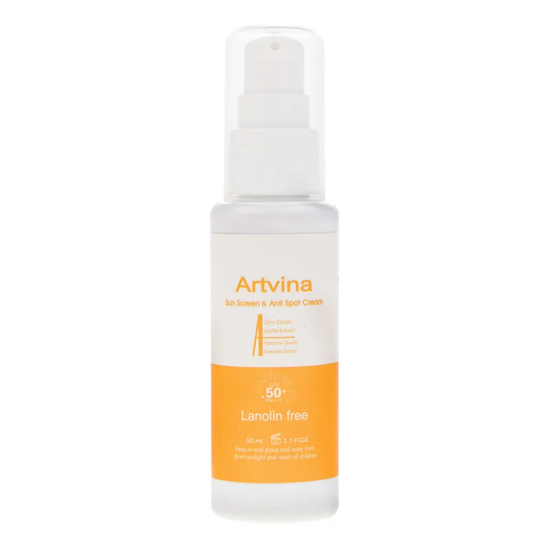 کرم ضد آفتاب بدون رنگ آرت وینا SPF 50 مدل Highly Effective ‌محافظ UVA ،UVB و PA+++، ضد حساسیت، ضد چروک و ضد پیری مناسب انواع پوست‌ حجم 50 میلی‌لیتر